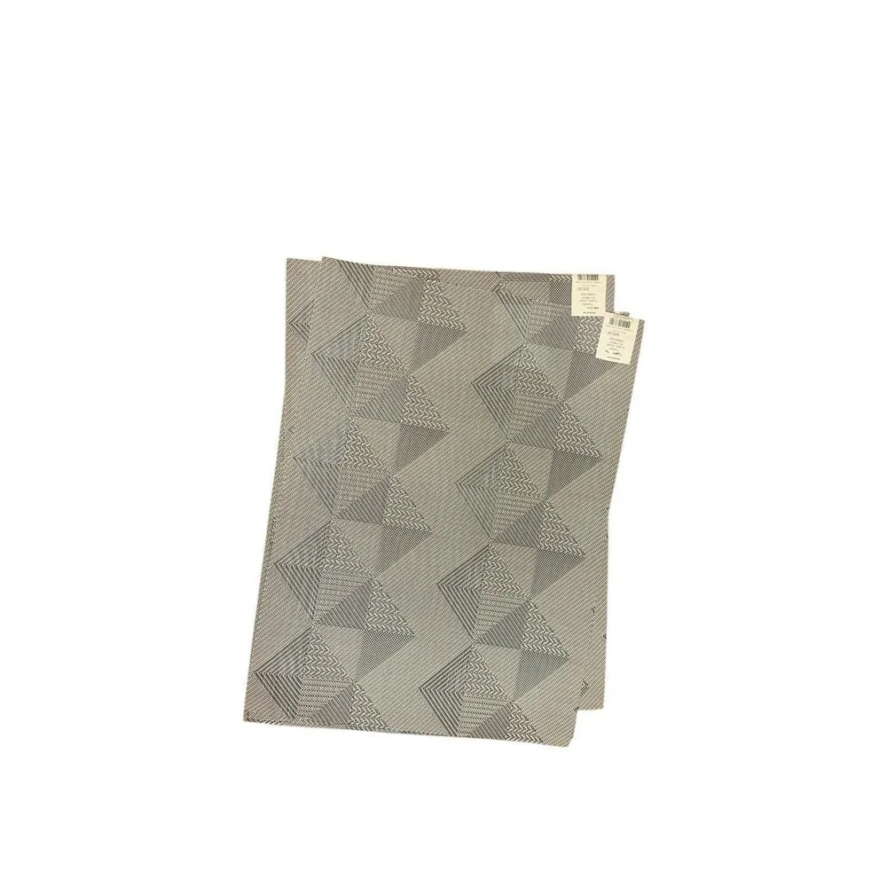 Set of 3 Chilewich Quilted Placemats Grey Tuxedo